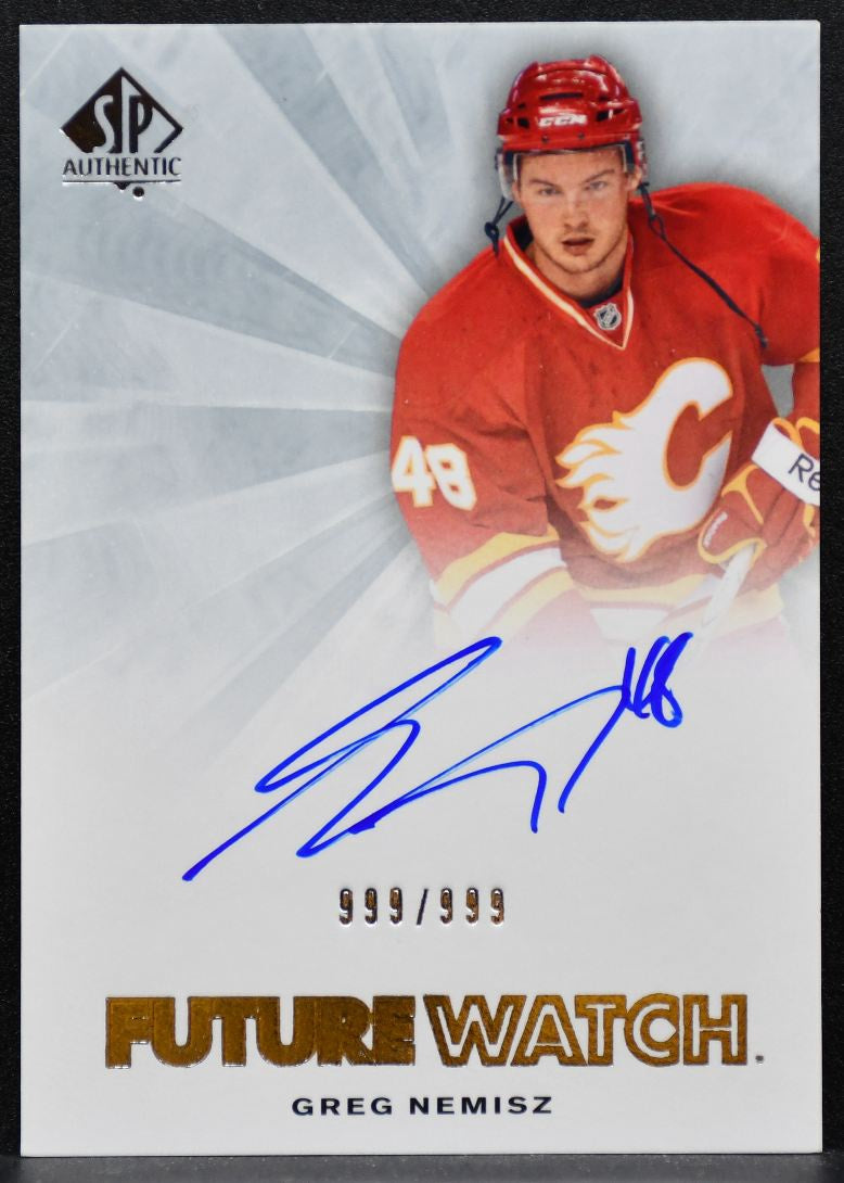 2011-12 SP Authentic Future Watch Auto Greg Nemisz Flames RC Auto 999/999 6174