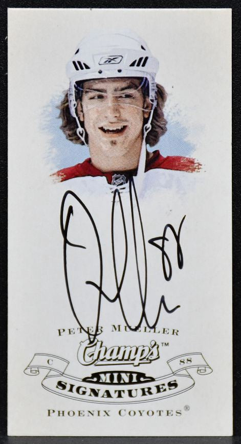 2008-09 Upper Deck Champ's Mini Signatures Peter Mueller CS-PM Coyotes Auto 7778