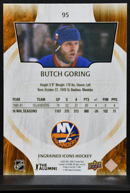 2024-25 Upper Deck Engrained Icons Butch Goring 95 New York Islanders 8044
