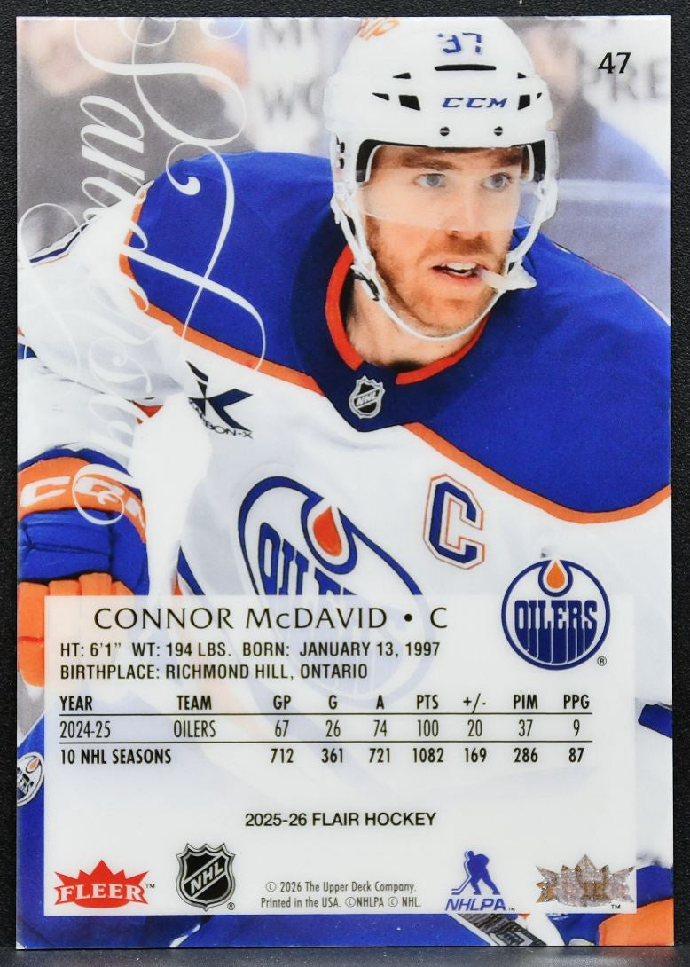 2025-26 Flair Connor McDavid 47 Edmonton Oilers 4124