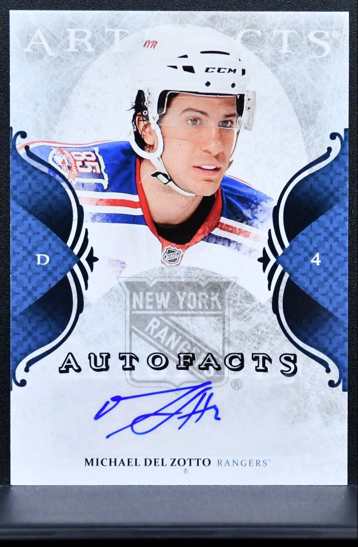 2011-12 Upper Deck Artifacts Autofacts Michael Del Zotto A-DE Rangers Auto 0154