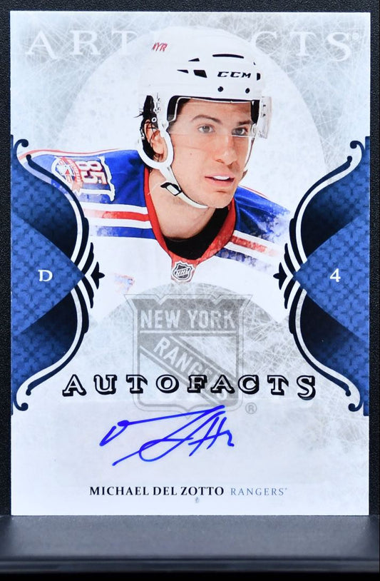 2011-12 Upper Deck Artifacts Autofacts Michael Del Zotto A-DE Rangers Auto 0154