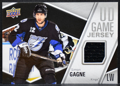 2011-12 Upper Deck Game Jerseys Simon Gagne GJ-SG Los Angeles Kings Jersey 6859
