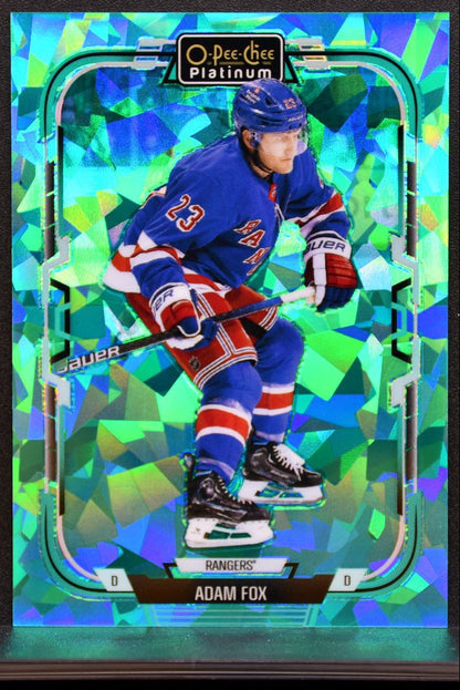 2025-26 O Pee Chee Platinum Turquoise Fragments Adam Fox 60 Rangers 182/249 8341