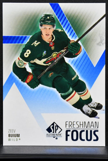 2025-26 SP Authentic Freshman Focus Blue Zeev Buium FF-25 Minnesota Wild RC 9287