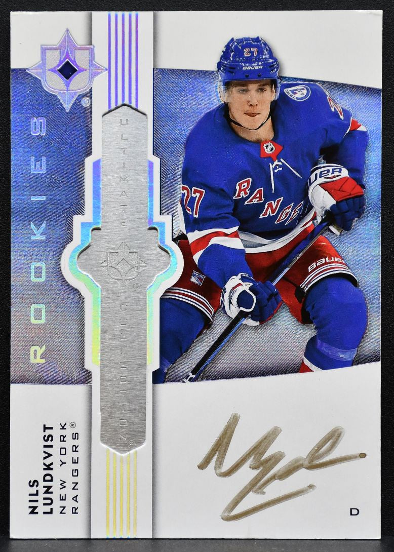 2021-22 UD Ultimate Collection Emblems Rookies Auto Lundkvist RC Auto 7233