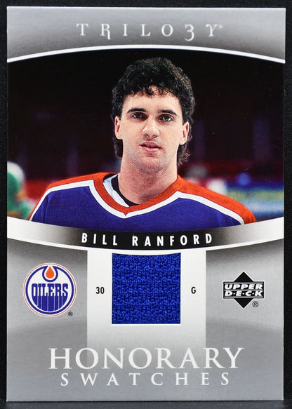2006-07 UD Trilogy Honorary Swatches Bill Ranford HS-BR Oilers Jersey 3312
