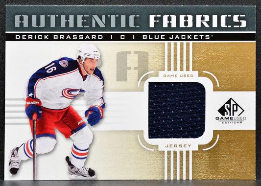 2011-12 SP Game Used Authentic Fabrics Derick Brassard Blue Jackets Jersey 5272