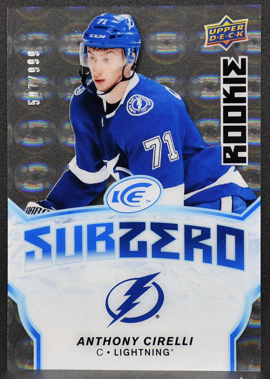 2018-19 UD Ice SubZero RC Anthony Cirelli SZ-33 Tampa Bay Lightning RC 507/999 5340