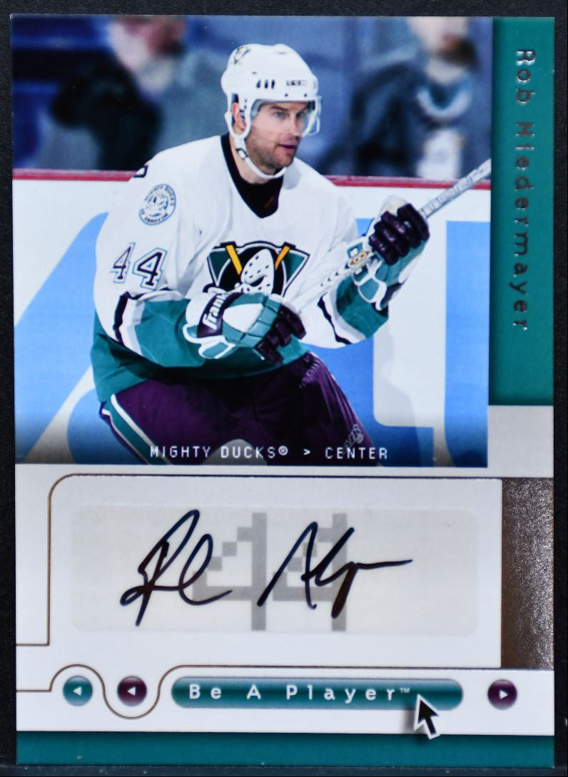 2005-06 Upper Deck Be a Player Signatures Rob Niedermayer Mighty Ducks Auto 9403