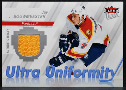 2007-08 Fleer Ultra Uniformity Jay Bouwmeester U-BO Florida Panthers Jersey 8582