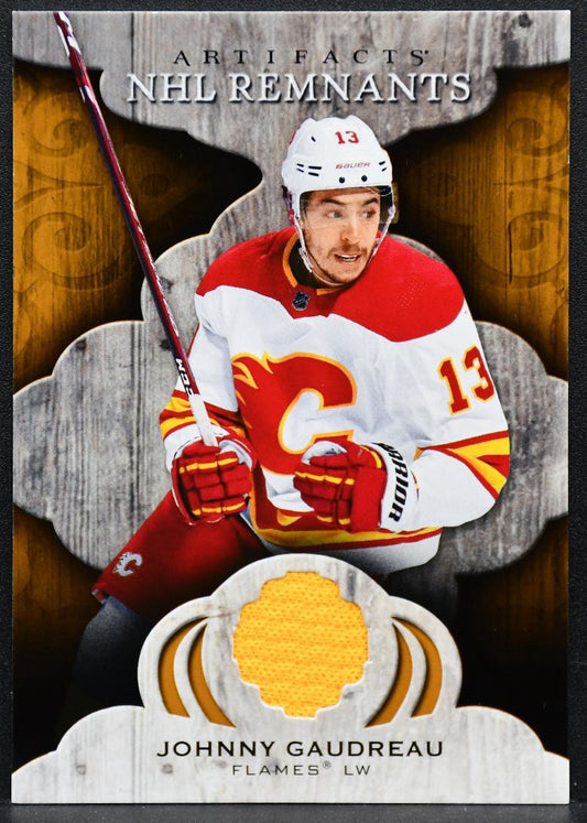 2021-22 UD Artifacts NHL Remnants Johnny Gaudreau NR-JG Calgary Flames Jersey 3538