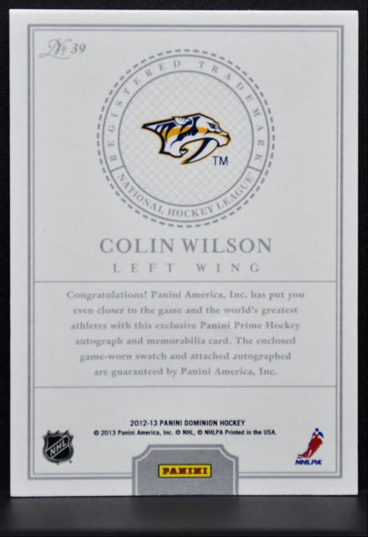 2012-13 Panini Dominion Patch Gold Wilson Auto 41/60 Patch 0093