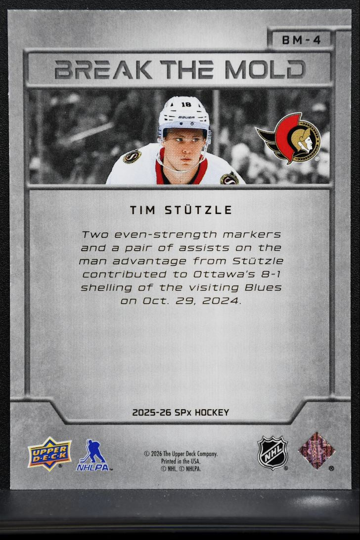 2025-26 SPx Break The Mold Tim Stutzle BM-4 Ottawa Senators 3925