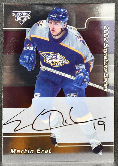 2001-02 In The Game Signature Series Martin Erat 238 Predators Auto 2452