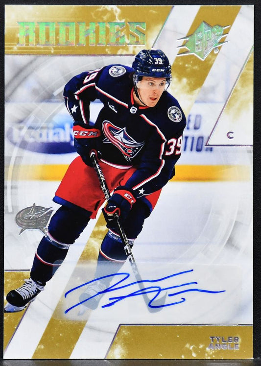 2023-24 SPx Rookie Autograph Tyler Angle 187 Columbus Blue Jackets RC Auto