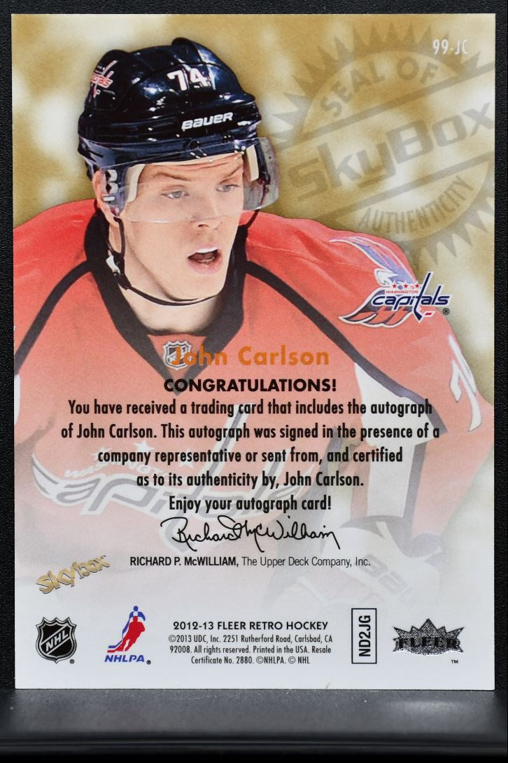 2012-13 Fleer Retro Autographics 1999 Carlson Washington Capitals Auto 3088