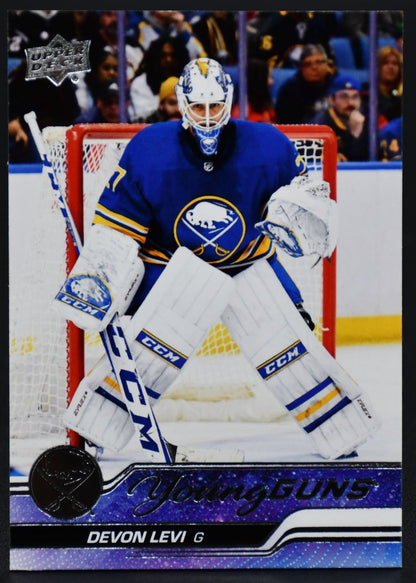 2023-24 UD Young Guns Devon Levi 237 Buffalo Sabres RC