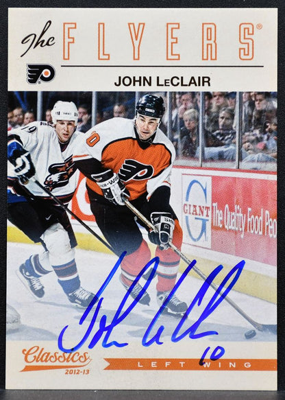 2012-13 Panini Classics Signatures Autographs John LeClair 20 Flyers Auto 9558