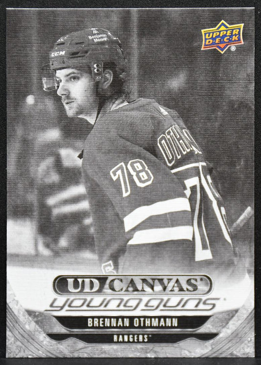24-25 UD Series Young Guns Black and White Brennan Othmann C-105 Rangers RC 3834
