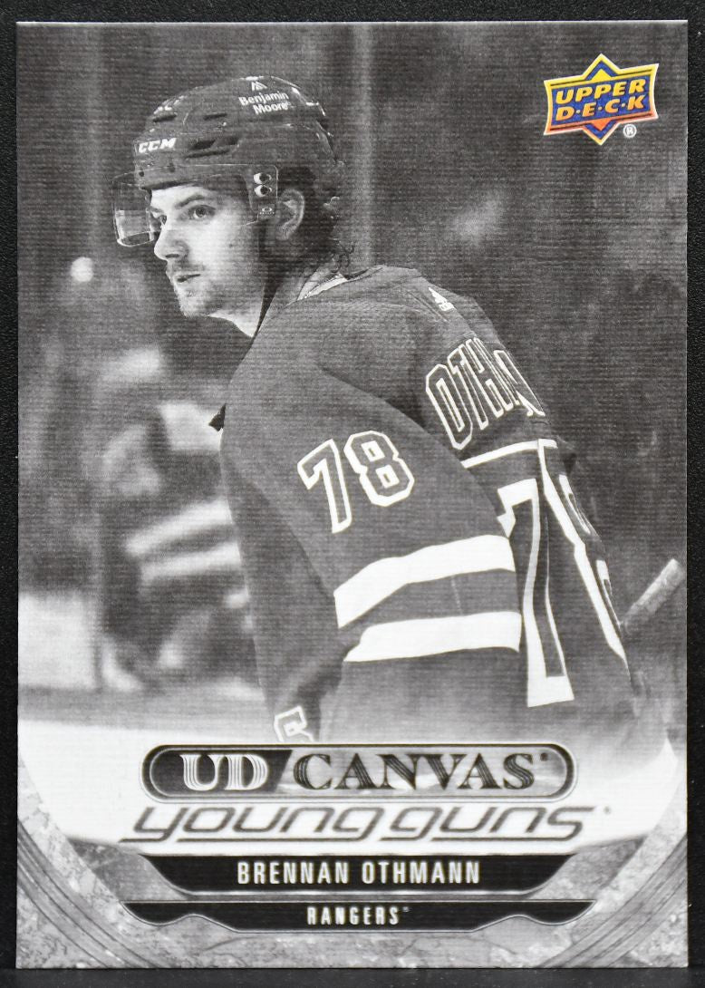 24-25 UD Series Young Guns Black and White Brennan Othmann C-105 Rangers RC 3834
