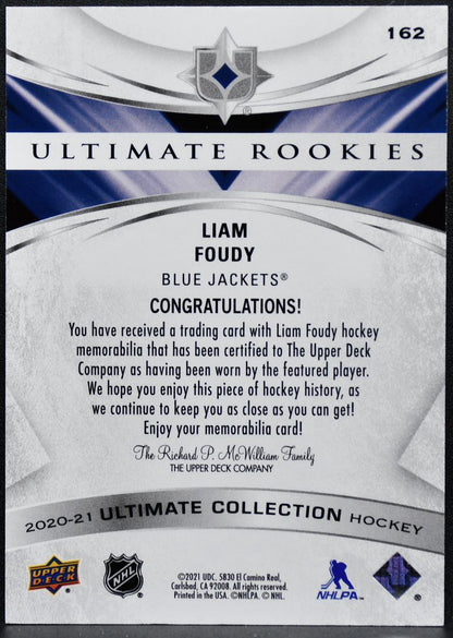 2020-21 UD Ultimate Collection Rookies Jersey Foudy RC /649 Jersey 0789