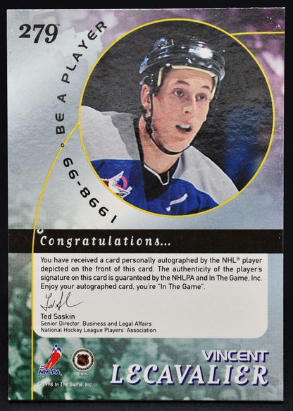 1998-99 Soyez un joueur Vincent Lecavalier 279 Auto