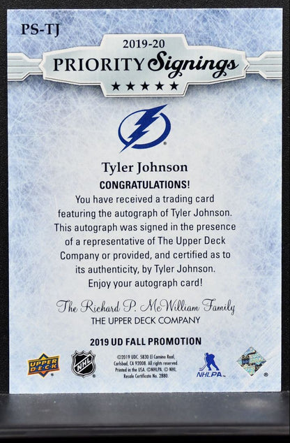 2019-20 UD Spring Expo Parkhurst Priority Signings Johnson Auto 46/75 0451
