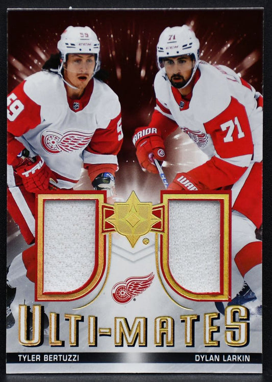 2021-22 UD Ultimate Collection Ulti-Mates Jersey Bertuzzi / Larkin Red Wings 3460