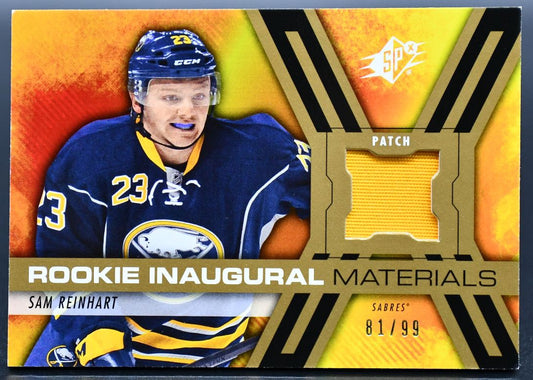 2014-15 SPx Rookie Inaugural Materials Sam Reinhart RPM-SR RC 81/99 Patch