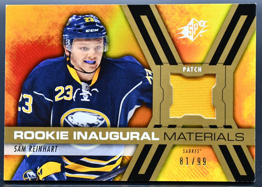 2014-15 SPx Rookie Inaugural Materials Sam Reinhart RPM-SR RC 81/99 Patch