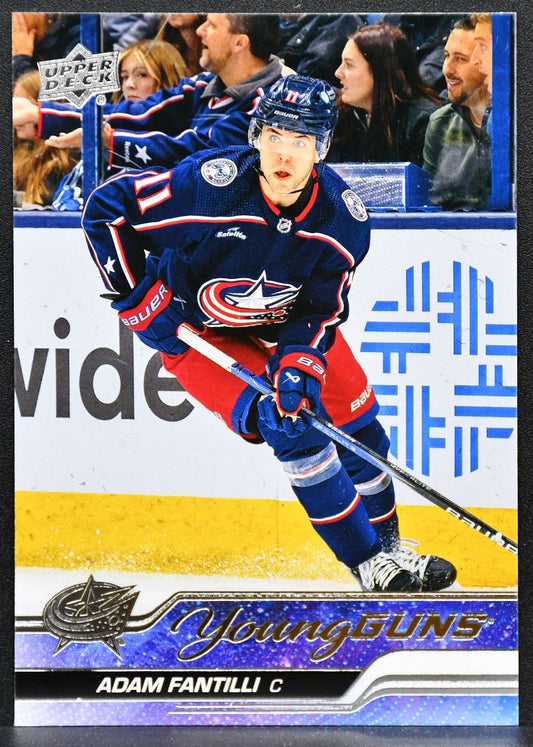 2023-24 UD Extended Series Young Guns Adam Fantilli 711 Columbus Blue Jackets RC 3636