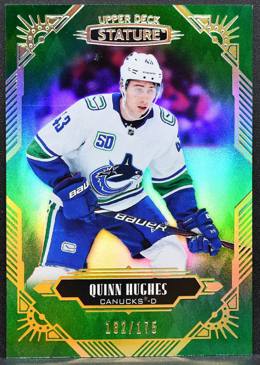 2020-21 Upper Deck Stature Green Quinn Hughes 58 Vancouver Canucks 162/175 8884
