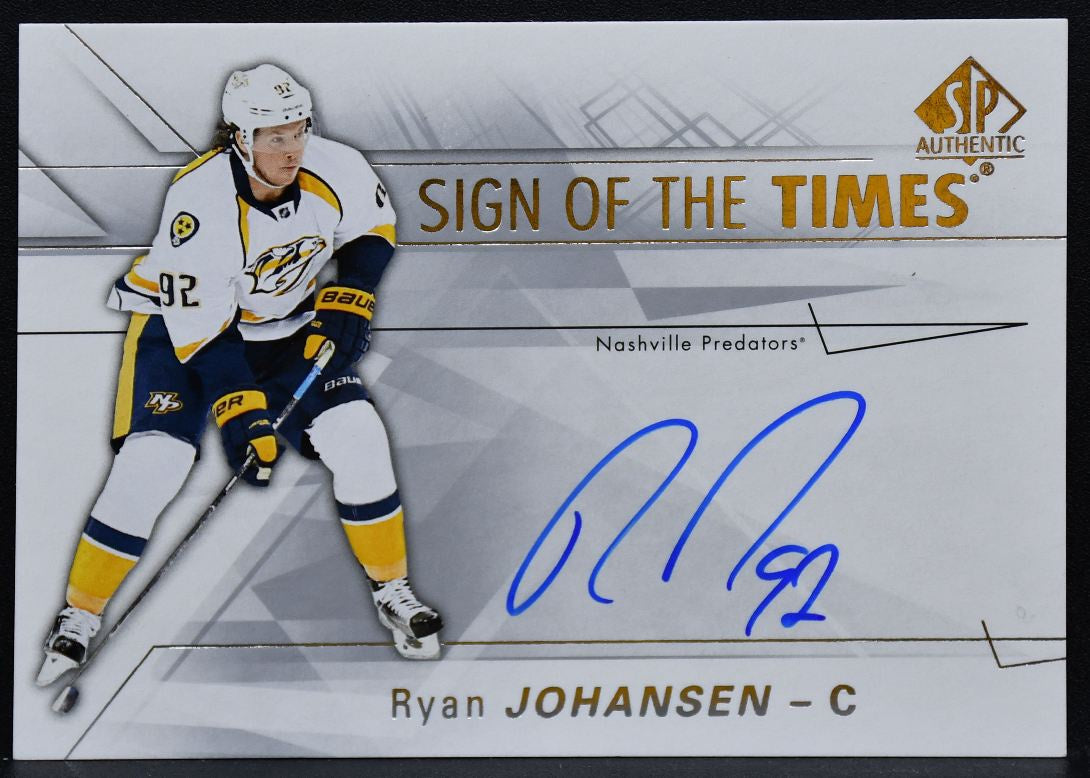 2016-17 SP Authentic Sign of the Times Ryan Johansen SOTT-JO Predators Auto 9369