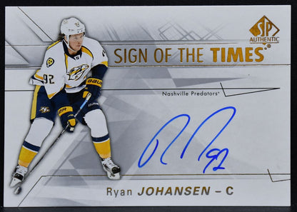 2016-17 SP Authentic Sign of the Times Ryan Johansen SOTT-JO Predators Auto 9369