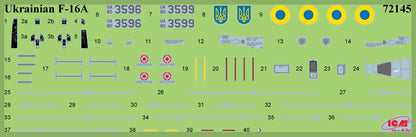 ICM 1/72 F-16AM of Ukrainian Air Forces with PAG-14
