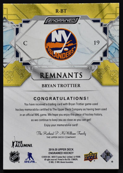 2019-20 UD Engrained Remnants Bryan Trottier R-BT Stick