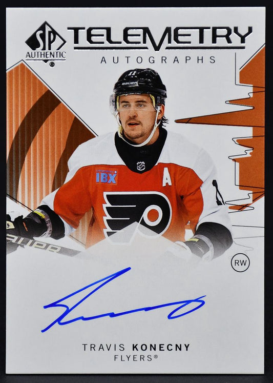 2024-25 SP Authentic Telemetry Autographs Travis Konecny T-TK Auto