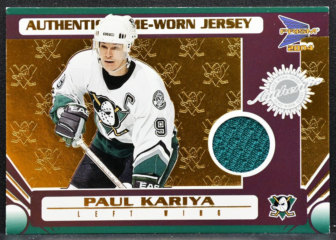 2003-04 Pacific Prism Jersey Paul Kariya 101 Mighty Ducks 902/935 Jersey 4664