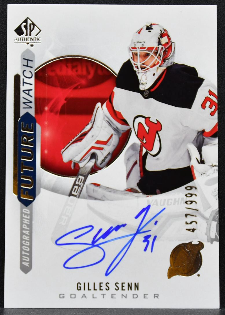 2020-21 SP Authentic Future Watch Auto Gilles Senn Devils RC Auto 457/999 0239