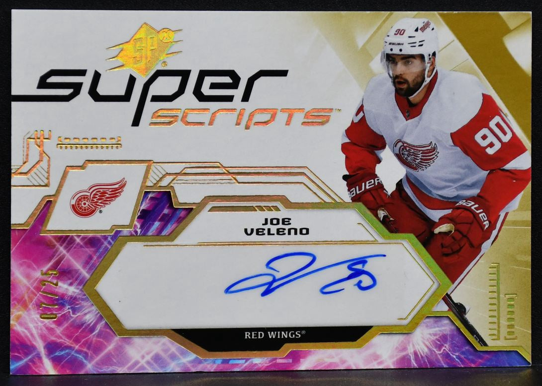 2023-24 SPx Superscripts Joe Veleno SS-JV Detroit Red Wings Auto 07/25