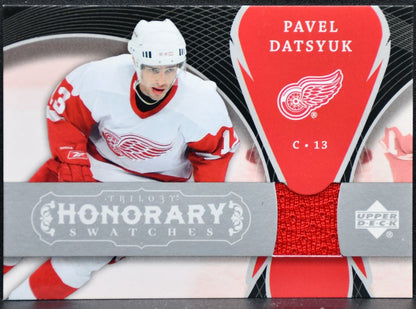 2007-08 Upper Deck Trilogy Honorary Swatches Pavel Datsyuk Red Wings Jersey 3055