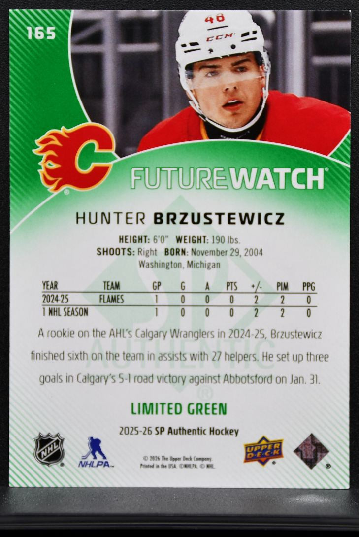 2025-26 SP Authentic Future Watch Limited Green Brzustewicz RC 079/199 9232