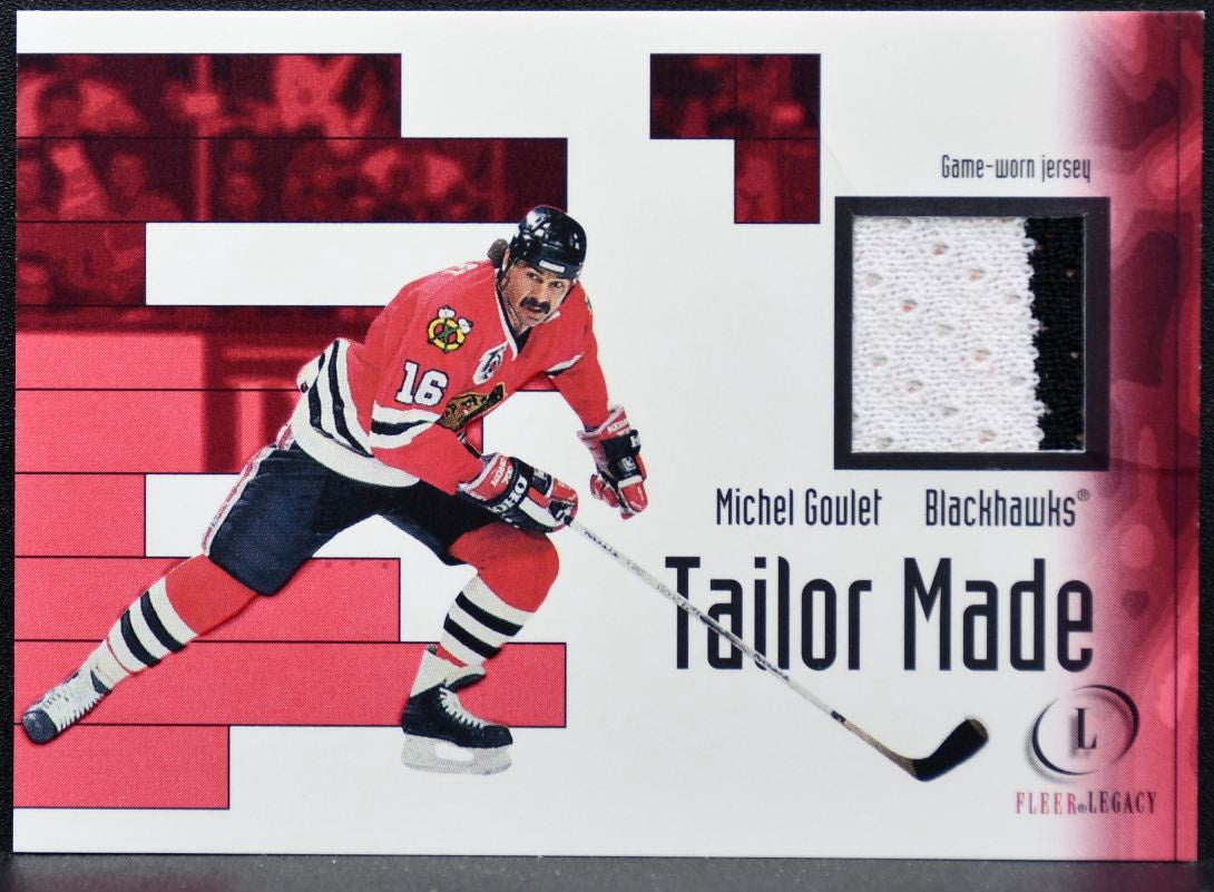 2001-02 Fleer Legacy Tailor Made Jersey Michel Goulet Blackhawks Jersey 8822