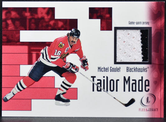 2001-02 Fleer Legacy Tailor Made Jersey Michel Goulet Blackhawks Jersey 8822