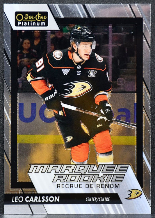 2023-24 O-Pee-Chee Platinum Marquee Rookie Leo Carlsson 293 Anaheim Ducks RC 1984
