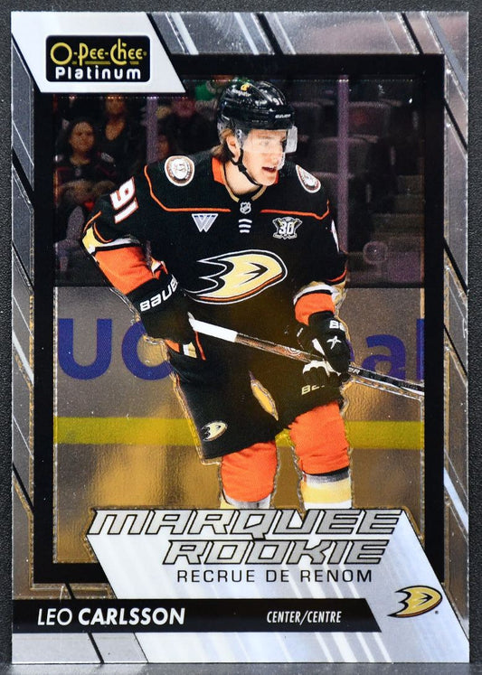 2023-24 O-Pee-Chee Platinum Marquee Rookie Leo Carlsson 293 Anaheim Ducks RC 1984