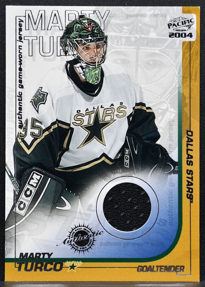 2003-04 Pacific Jersey Marty Turco 14 Dallas Stars Jersey 3438