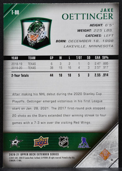 2020-21 UD Extended Series Young Guns 2005-06 Tribute Oettinger Stars RC 2775