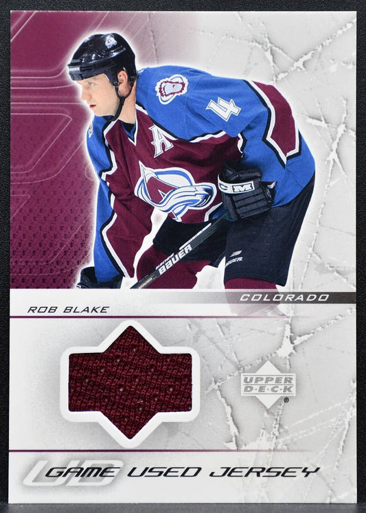 2003-04 Upper Deck UD Game Used Jersey Rob Blake Colorado Avalanche Jersey 9930